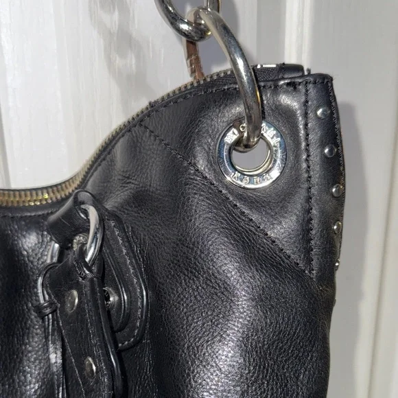 Michael Kors Black Studded purse w/matching wallet vintage MK. Comes w/dust bag - Picture 5 of 16